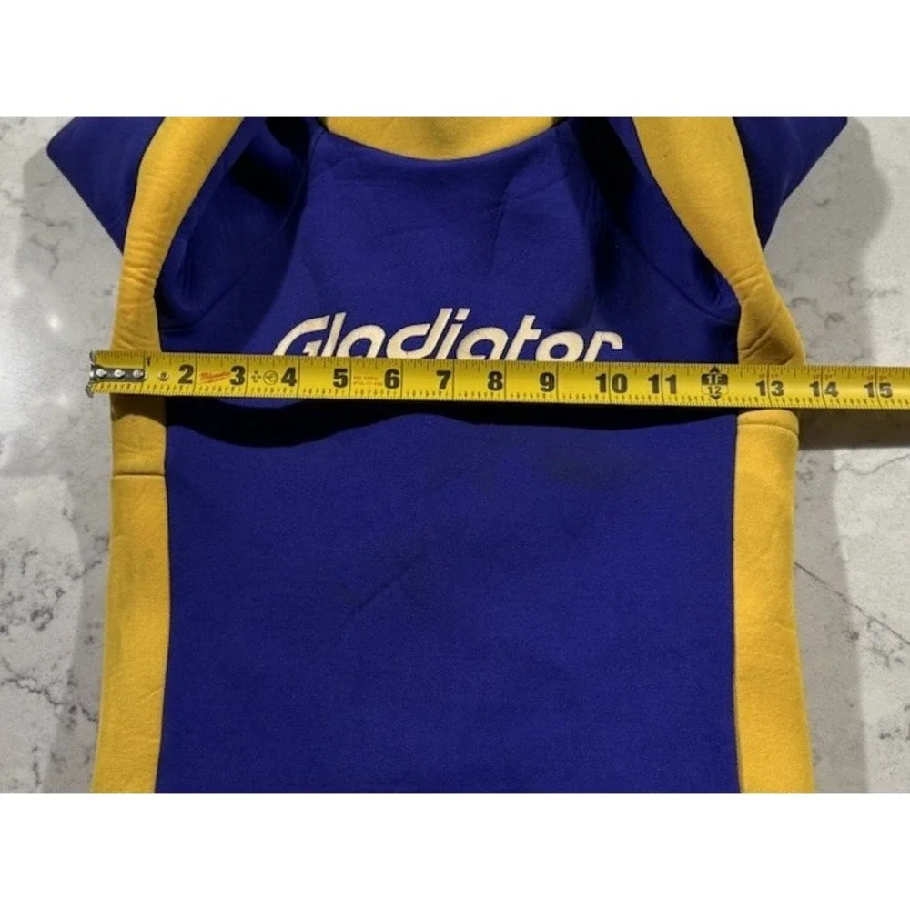 VTG 90s Gladiator Shorty Wetsuit Youth 16 Blue Yellow Made In USA Water Jet Ski